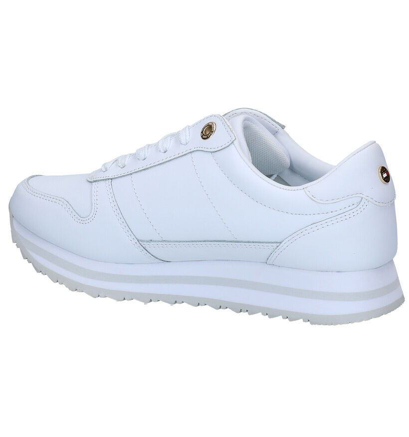 Tommy Hilfiger Signature Runner Witte Veterschoenen in kunstleer (279977)