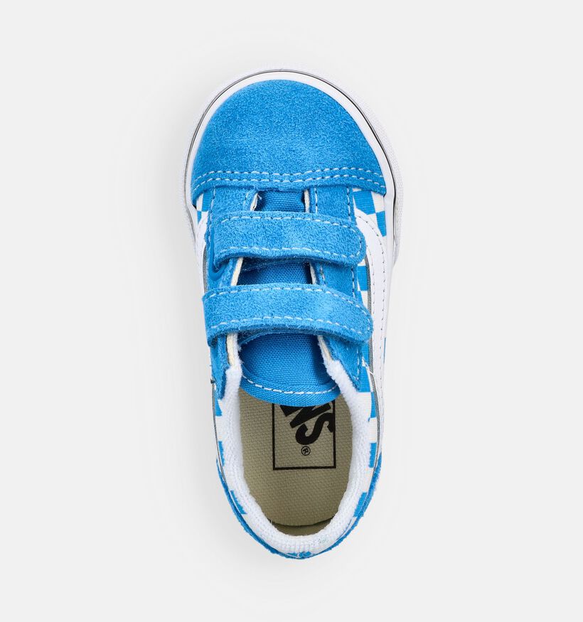 Vans Old Skool Checkerboard Blauwe Babysneakers voor meisjes (368966)