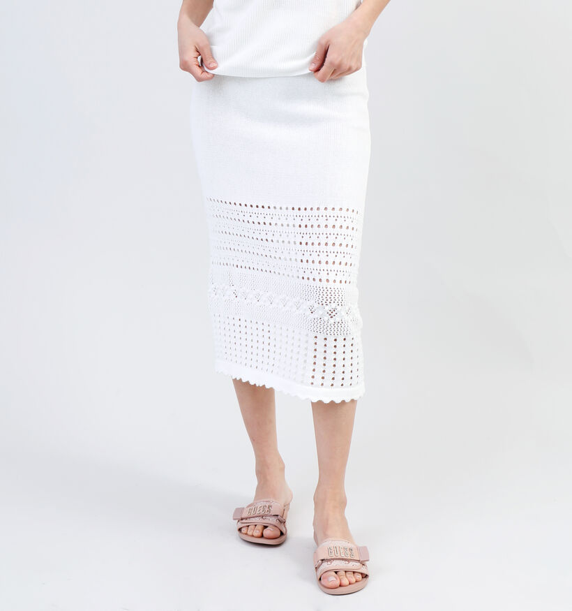 Vila Dolise Witte Crochet rok voor dames (342149)