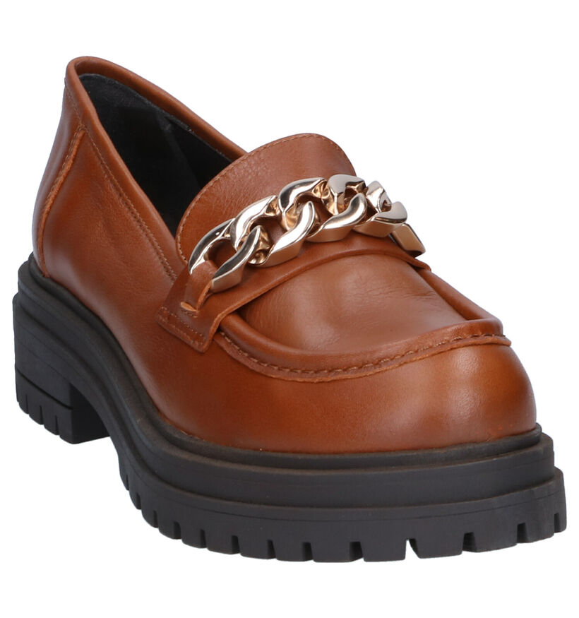 KMB Chaussures à enfiler en Cognac en cuir (298920)