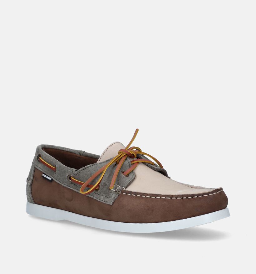 River Woods Paco Chaussures bateau en Beige pour hommes (340909)