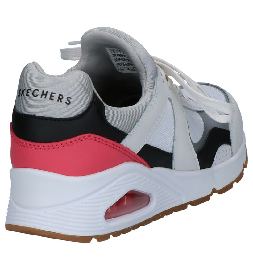 Skechers Uno Super Fresh Witte Sneakers in leer (262823)