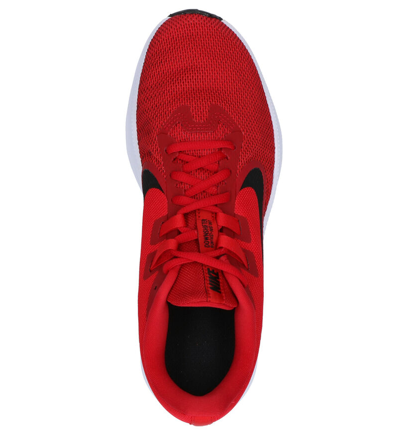 Nike Downshifter 9 Baskets en Rouge en textile (254041)