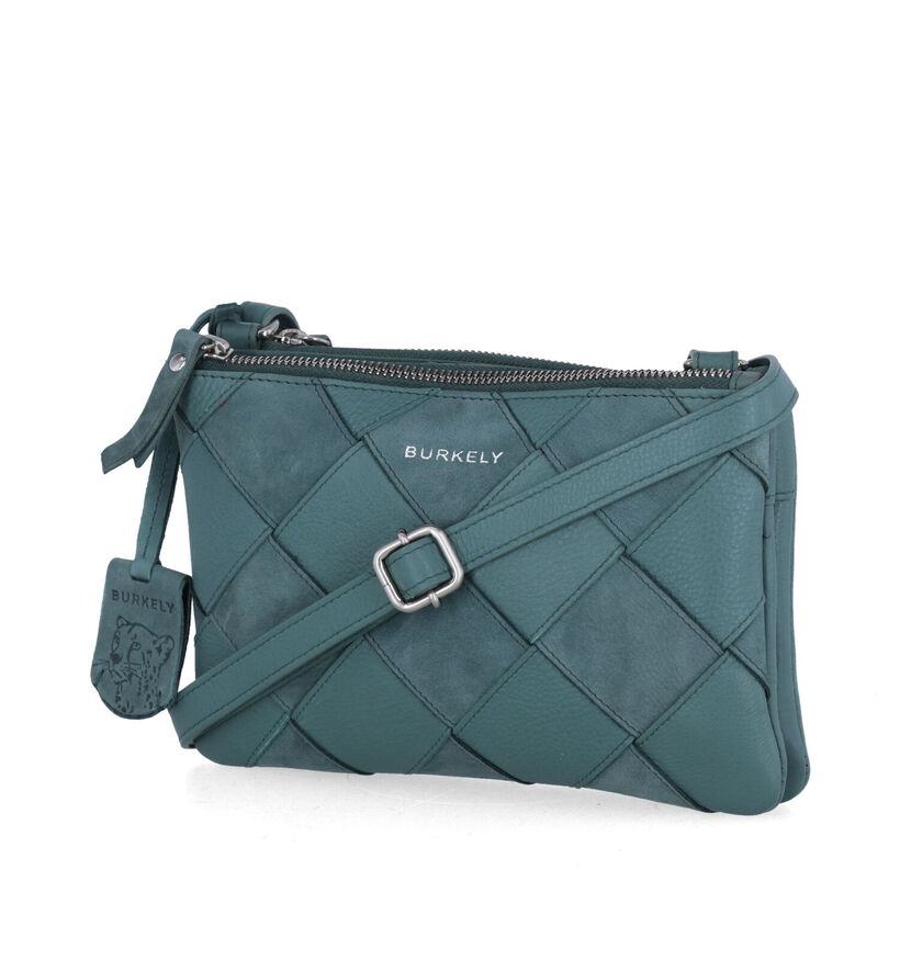 Burkely Even Ella Groene Crossbody Tas in leer (308806)