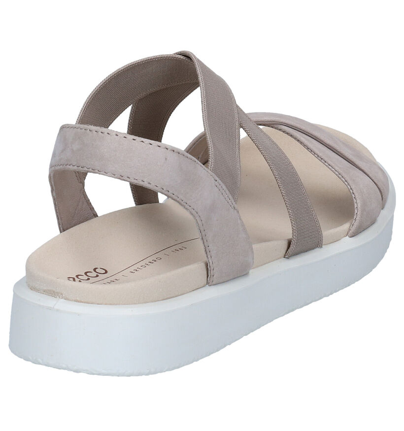 ECCO Flowt Taupe Sandalen in nubuck (287296)