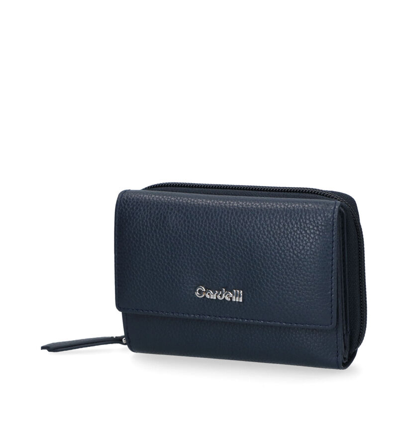 Euro-Leather Porte-monnaies zipp&eacute; en Noir pour femmes (365203)