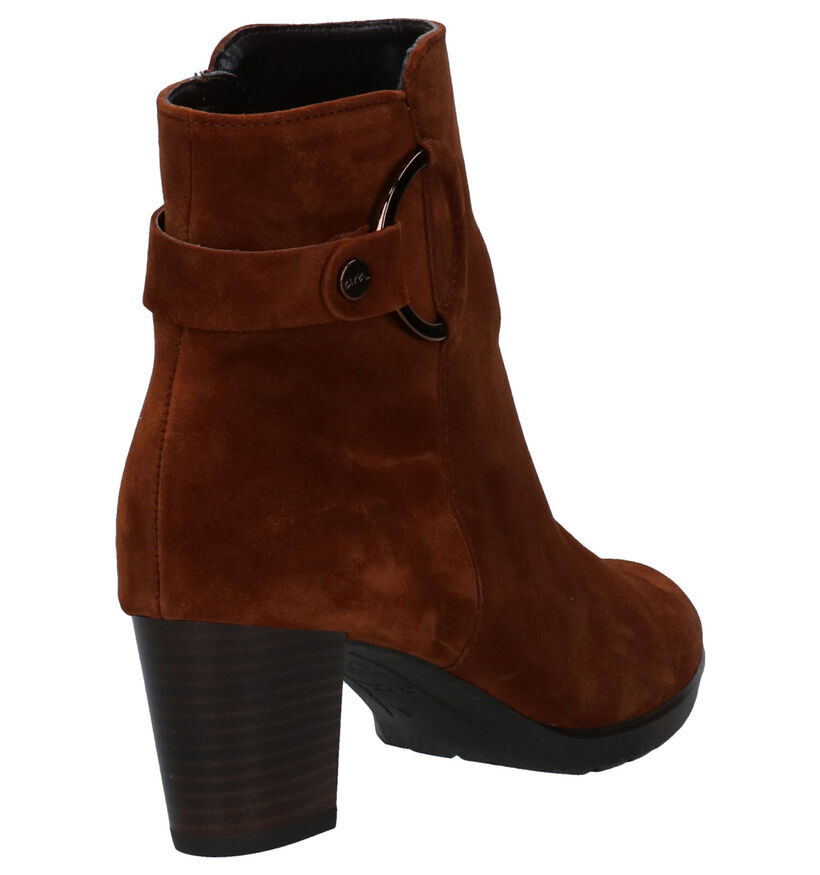 Ara Orly High Soft Cognac Enkellaarzen voor dames (282778) - geschikt voor steunzolen