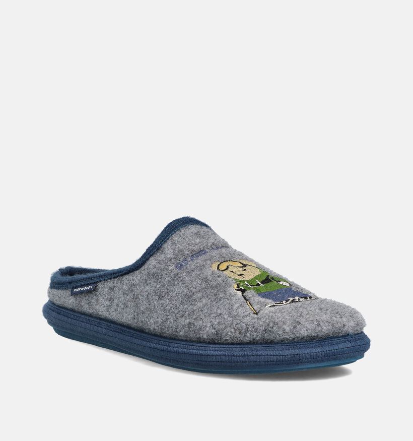 River Woods Grijze Pantoffels voor meisjes, jongens (364935) - geschikt voor steunzolen