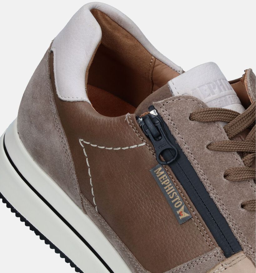 Mephisto Gilford Taupe Veterschoenen voor heren (339216) - geschikt voor steunzolen