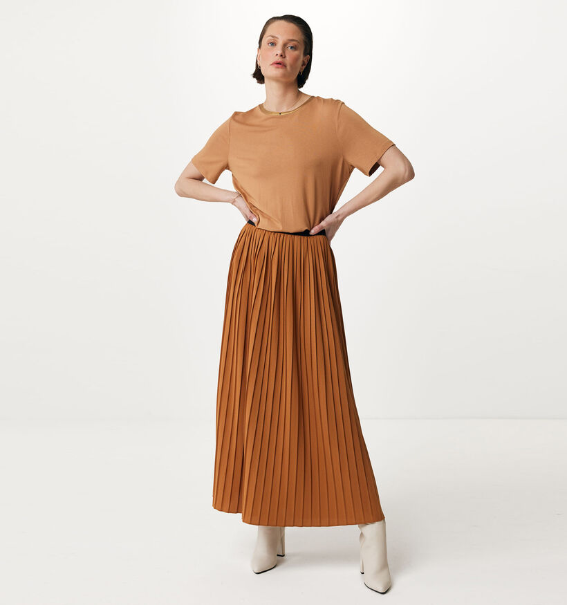 Mexx Bruine Plisse rok voor dames (330983)