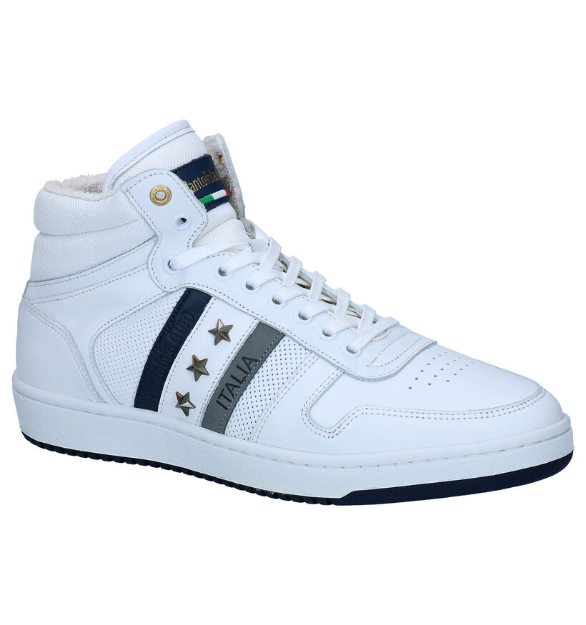 Pantofola d'Oro Bolzano Mid Witte Hoge Sneakers in leer (294562)