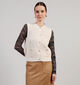 JDY Stella Ecru Mouwloze Gilet Gouden Knopen voor dames (362441)