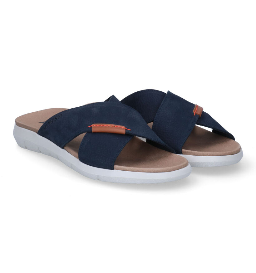 Mephisto Conrad Sportbuck Blauwe Slippers voor heren (313485)