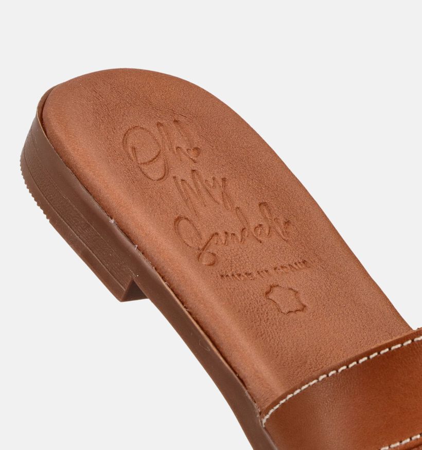 Oh My Sandals Cognac Slippers voor dames (373342)