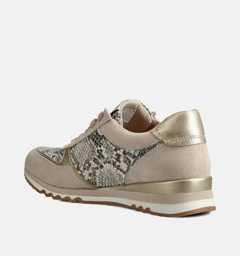 Marco Tozzi Lichtbruine Veterschoenen voor dames (367937) - geschikt voor steunzolen