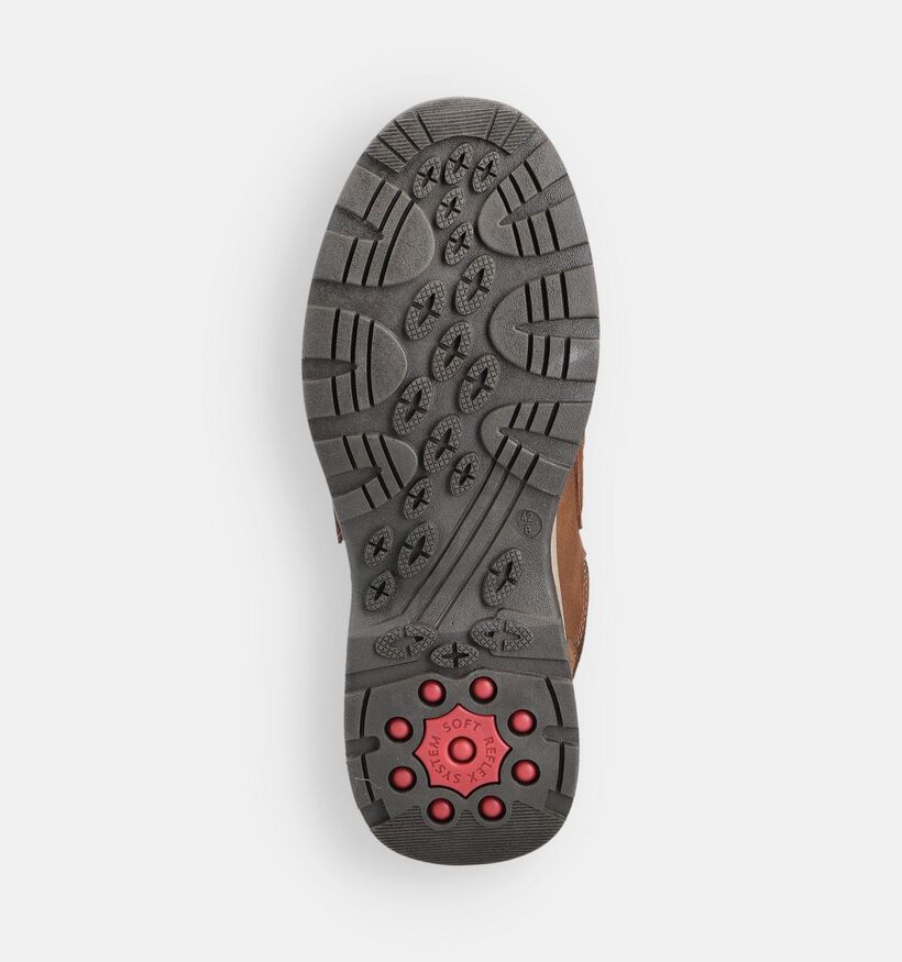 Relife Cognac Velcroschoenen voor heren (363055) - geschikt voor steunzolen