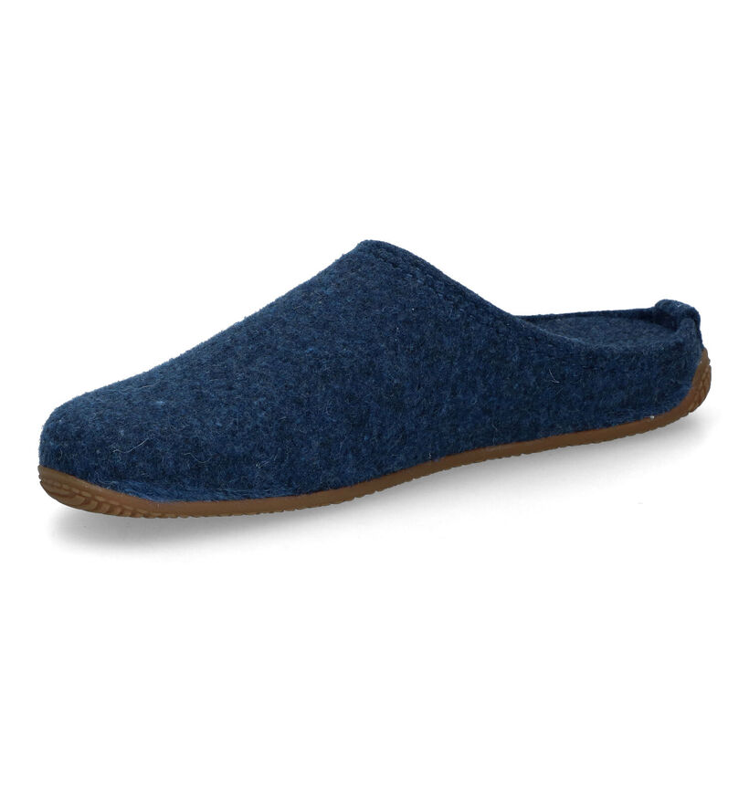 Living Kitzbühel Blauwe Pantoffels voor dames (315843) - geschikt voor steunzolen