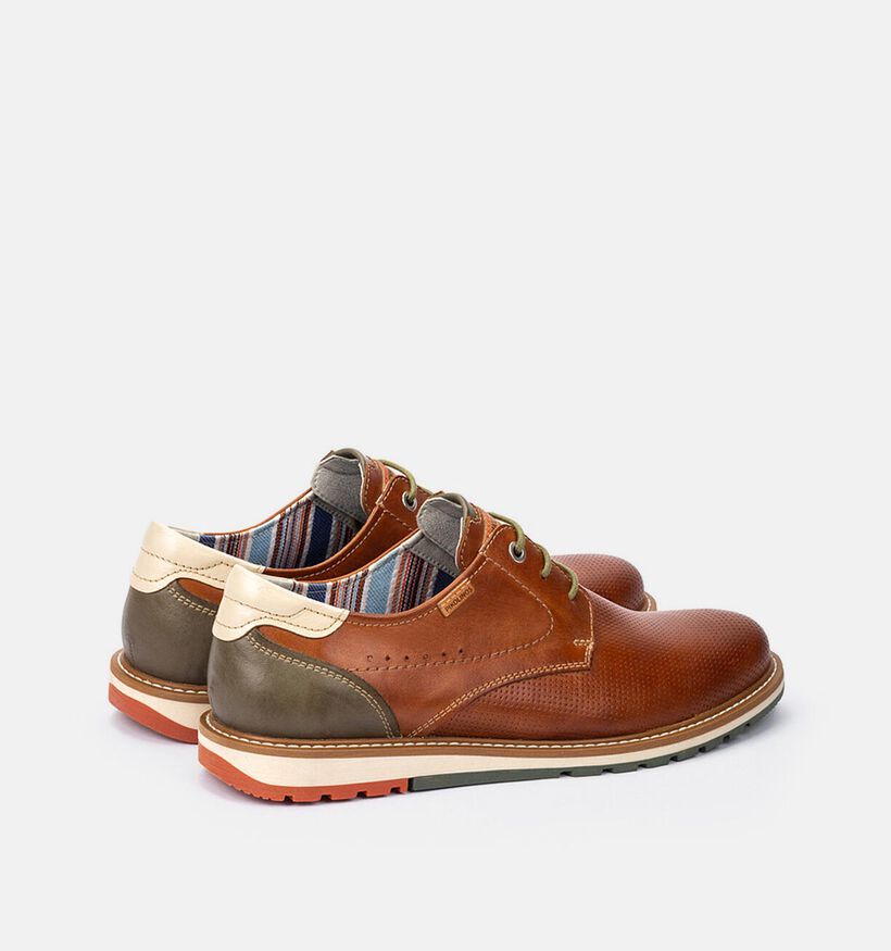 Pikolinos Berna Cognac Veterschoenen voor heren (370612) - geschikt voor steunzolen