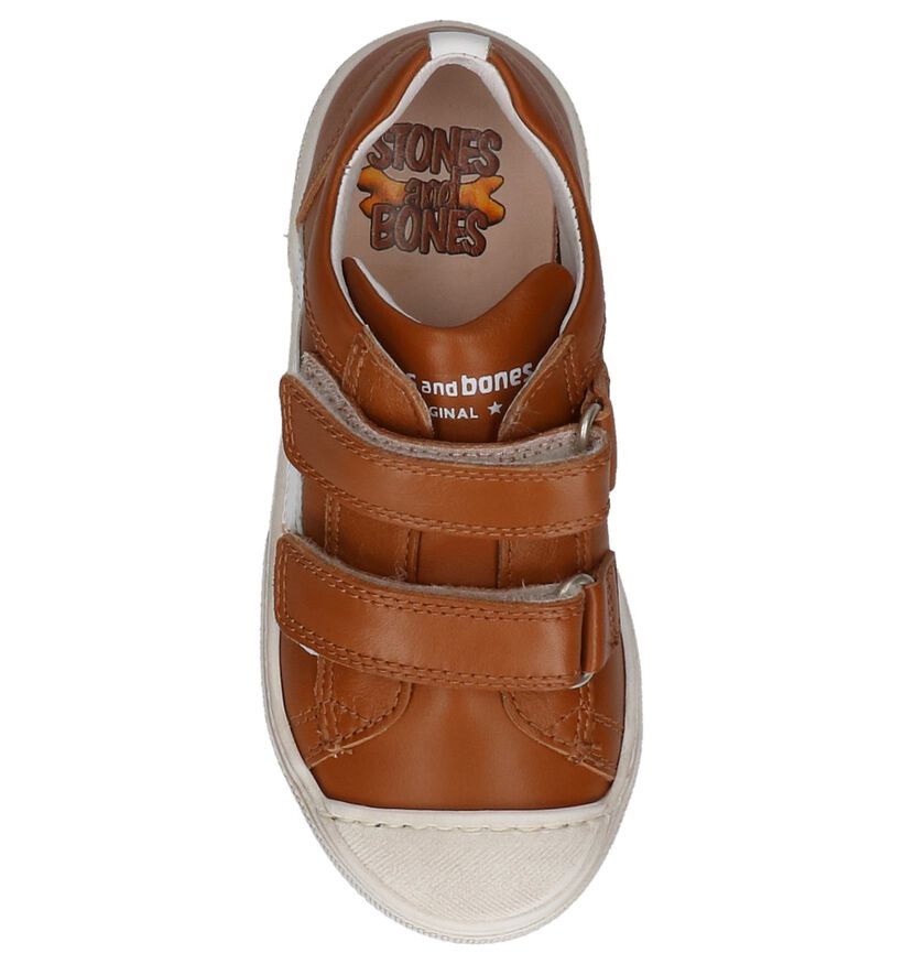 Cognac Velcroschoenen STONES and BONES Chino in leer (212060)