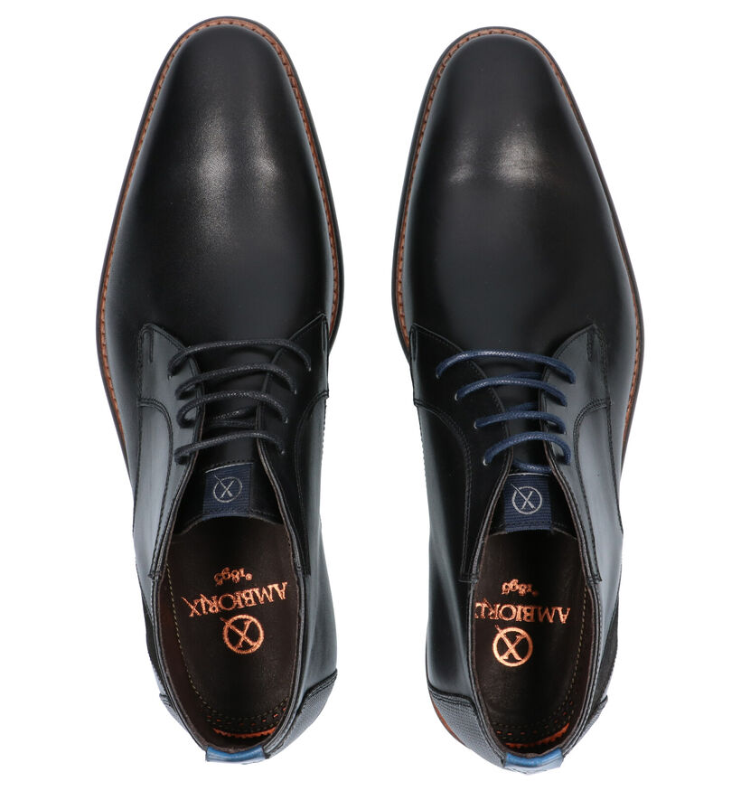 Ambiorix Daring Chaussures à lacets en Noir en cuir (259384)