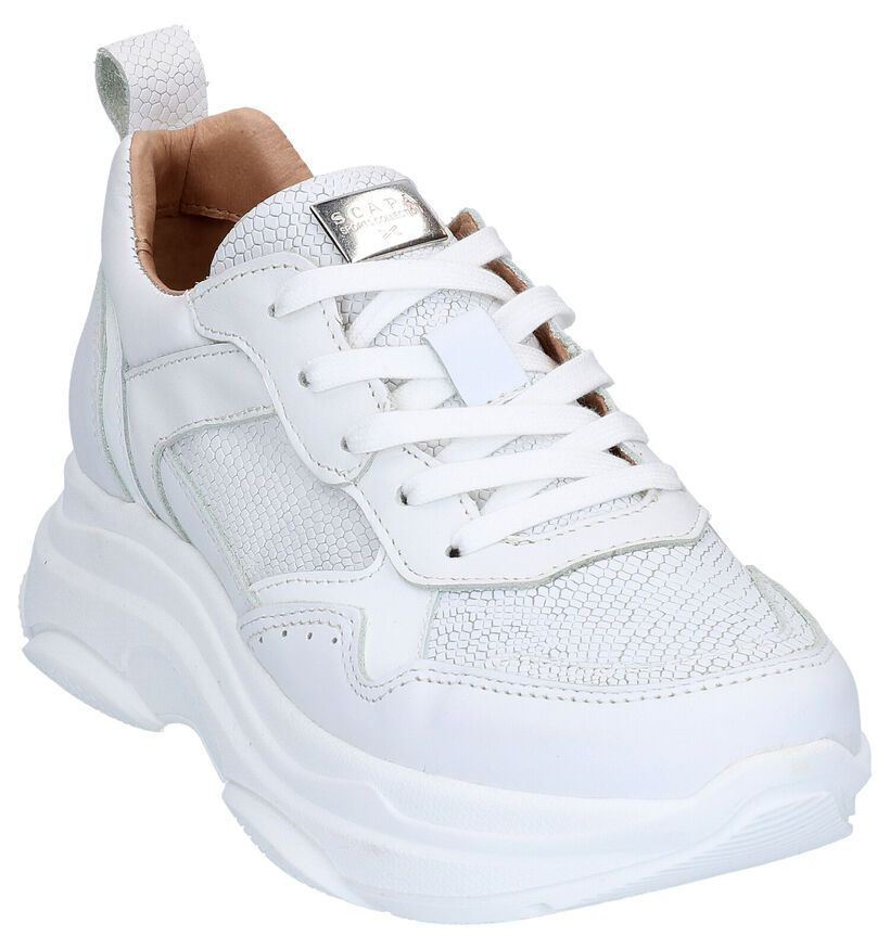 Scapa Witte Sneakers in leer (270350)