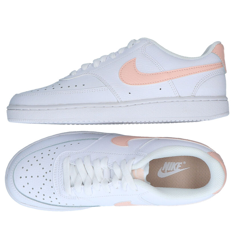 Nike Court Vision Baskets en Blanc pour femmes (316792) - pour semelles orthopédiques