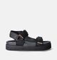 Maruti Beau Sandales plates en Noir pour femmes (355861)