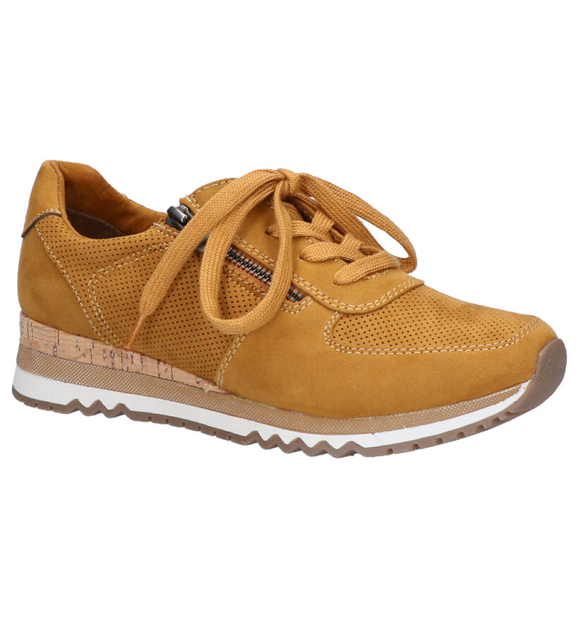 Marco Tozzi Gele Sneakers in daim (253792)