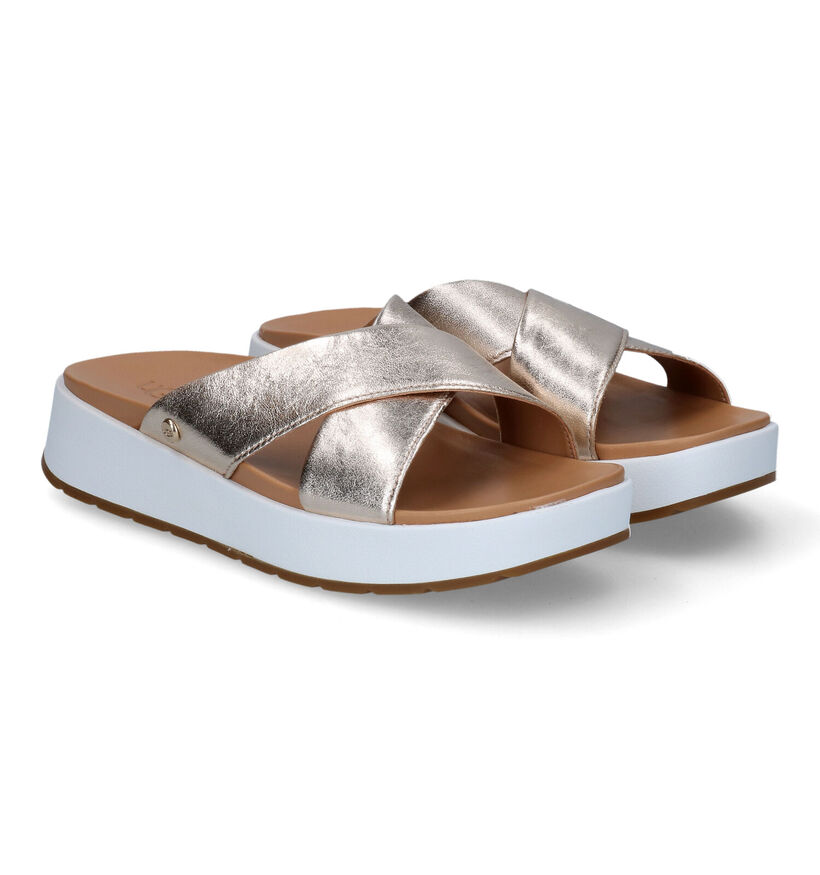 UGG Emily Gouden Slippers in leer (303416)