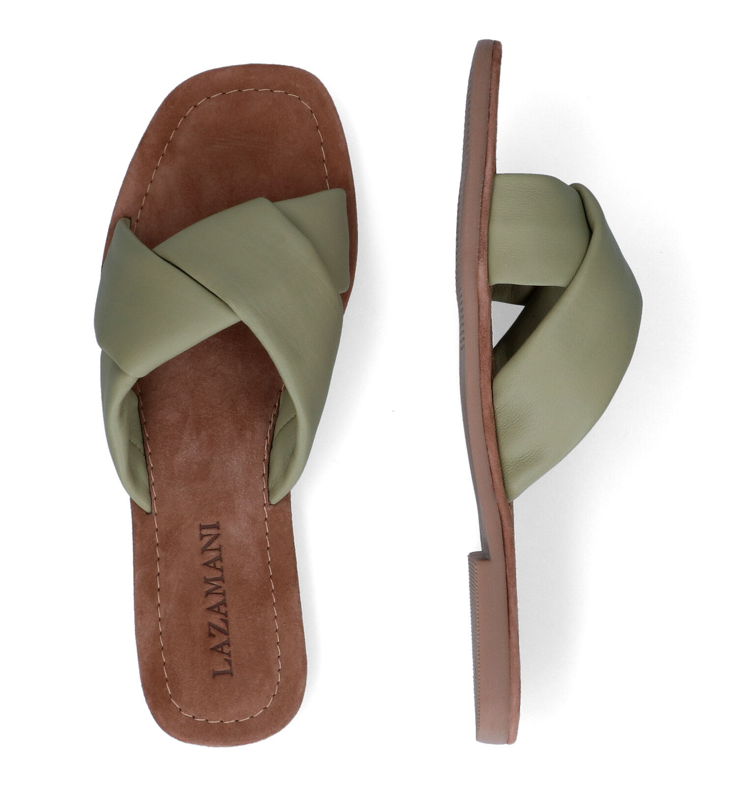 Groene slippers dames hot sale