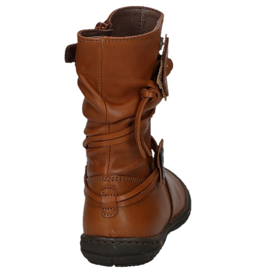 STONES and BONES Bottes basses en Cognac en cuir (225595)