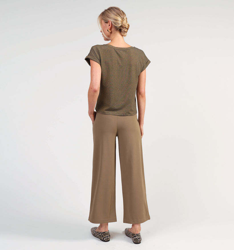 Vila Luxi U-Neck T-shirt Groen voor dames (361358)