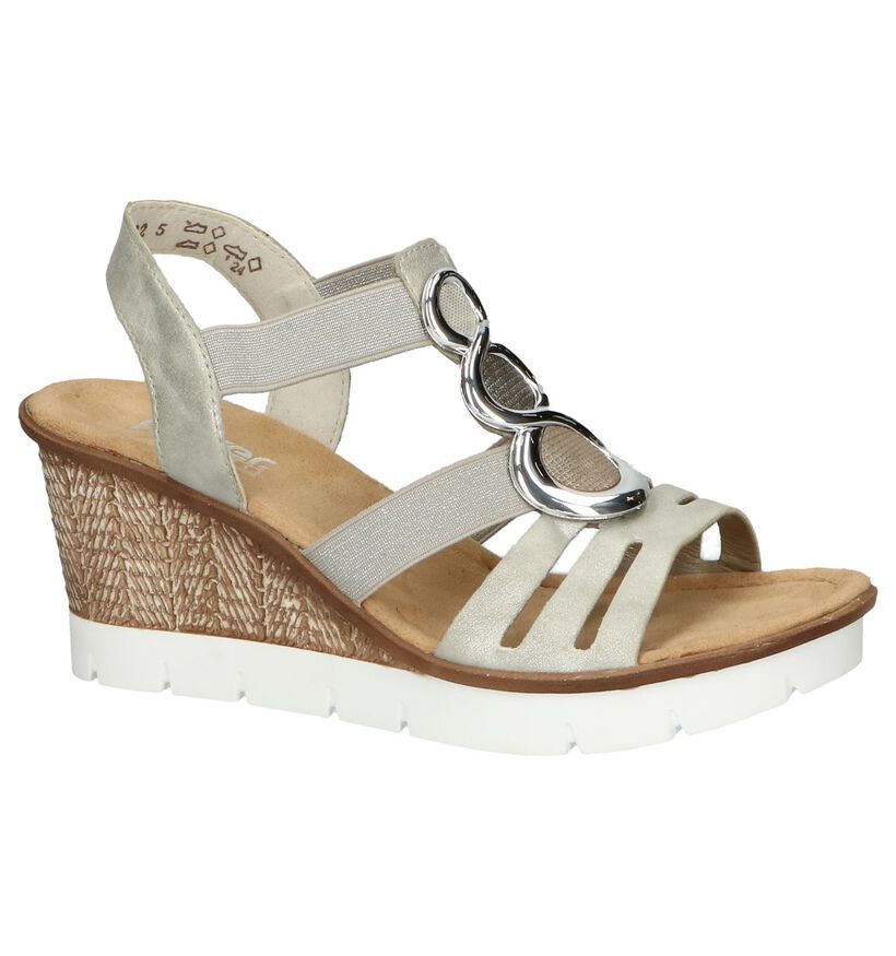 Rieker Sandales à talons en Or en simili cuir (246149)