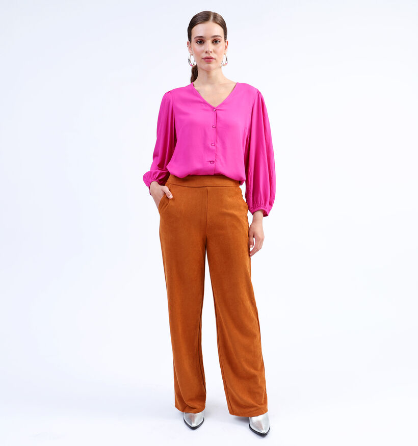 Vila Sudas Pantalon large en Cognac pour femmes (328859)