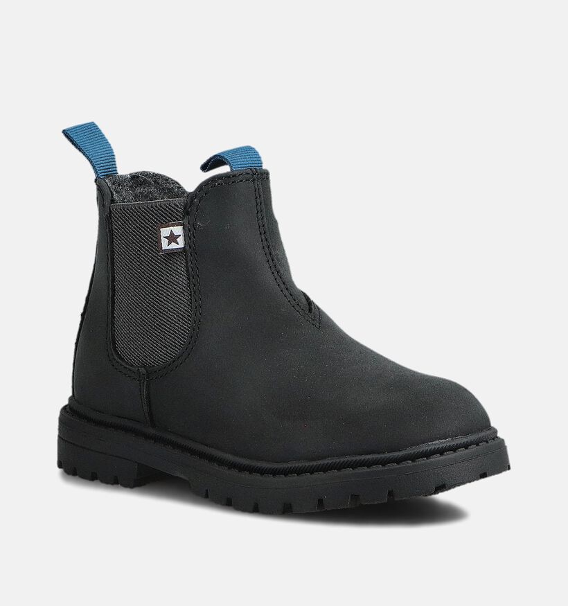 Bonton Bottines Chelsea en Noir pour filles, garçons (363289) - pour semelles orthopédiques