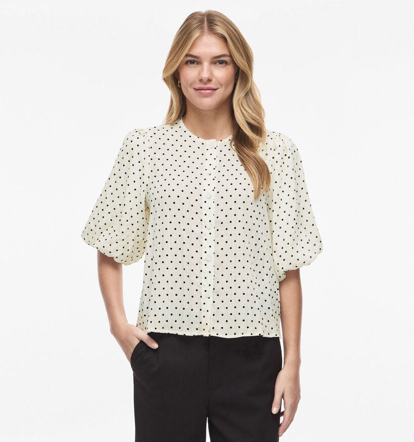 Vila Polkadot Blouse en Blanc/Noir pour femmes (374298)