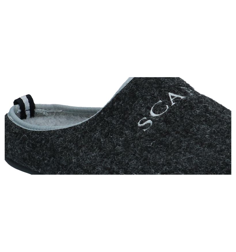 Scapa Pantoufles ouvertes en Gris foncé en textile (227536)