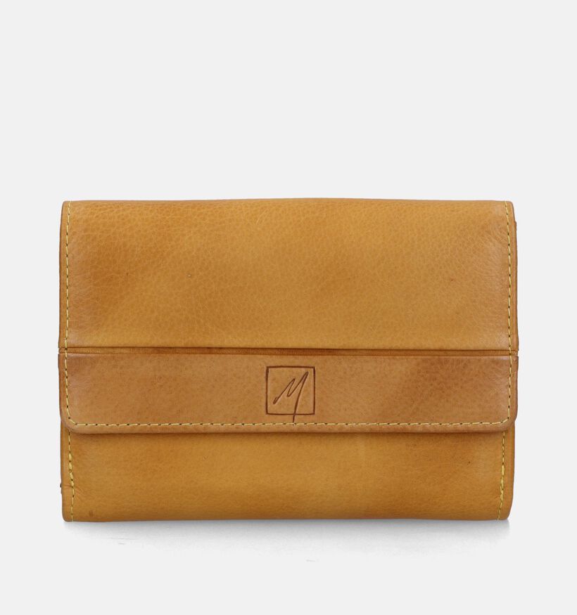 Label M Porte-monnaie à rabat en Jaune pour femmes (358857)