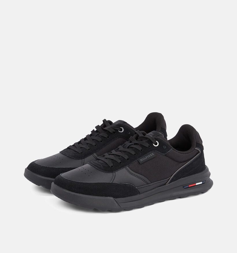 Tommy Hilfiger Retro Runner Mix Chaussures à lecets en Noir pour hommes (349719) - pour semelles orthopédiques