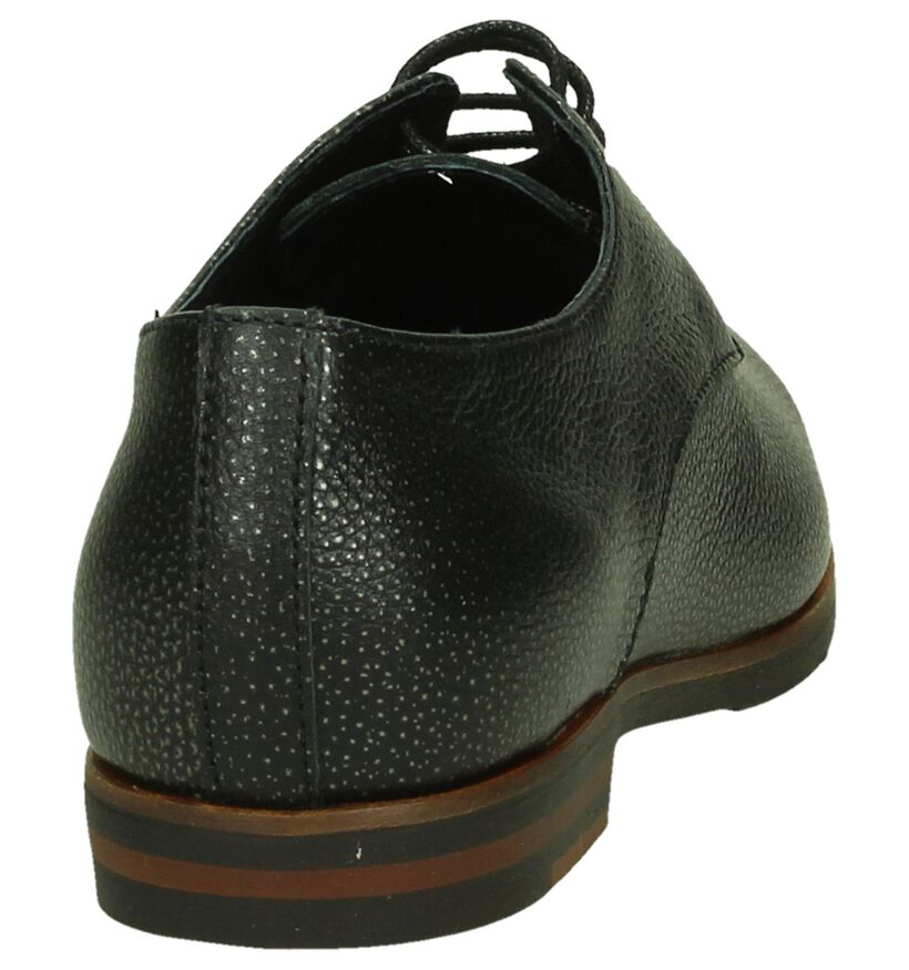 Via Roma Chaussures à lacets en Gris foncé en cuir (206142)