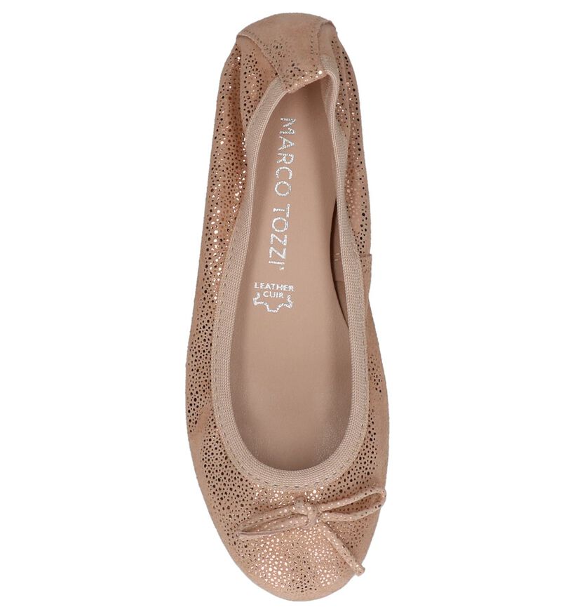 Marco Tozzi Ballerines en Rose saumon en cuir (214521)