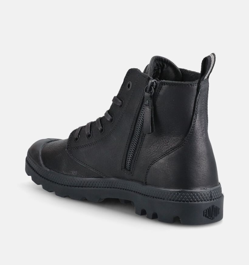 Palladium Pampa Zwarte Boots met Veter en Rits voor heren (378425)