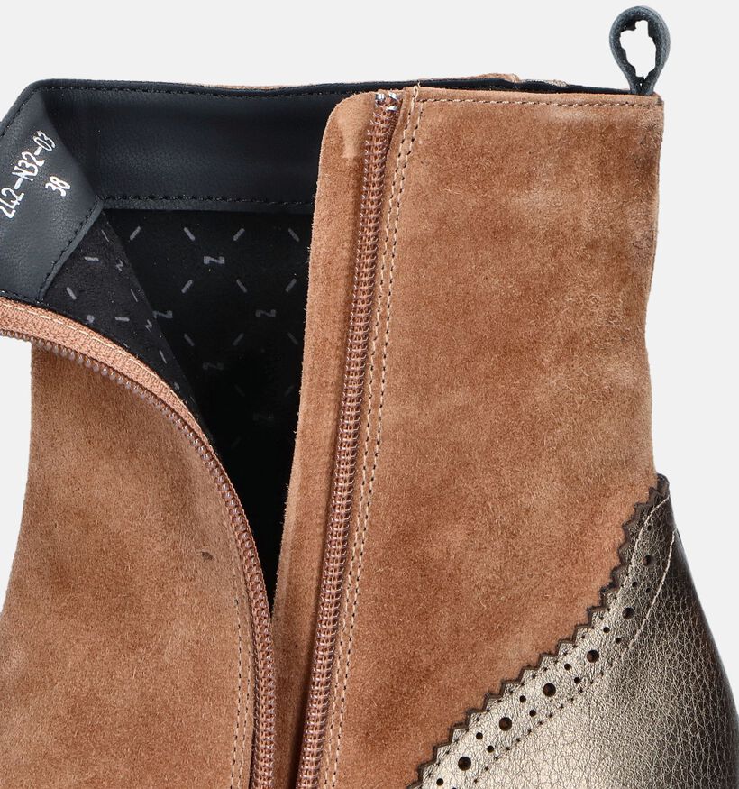 Nathan-Baume Cognac Enkellaarzen voor dames (348344) - geschikt voor steunzolen