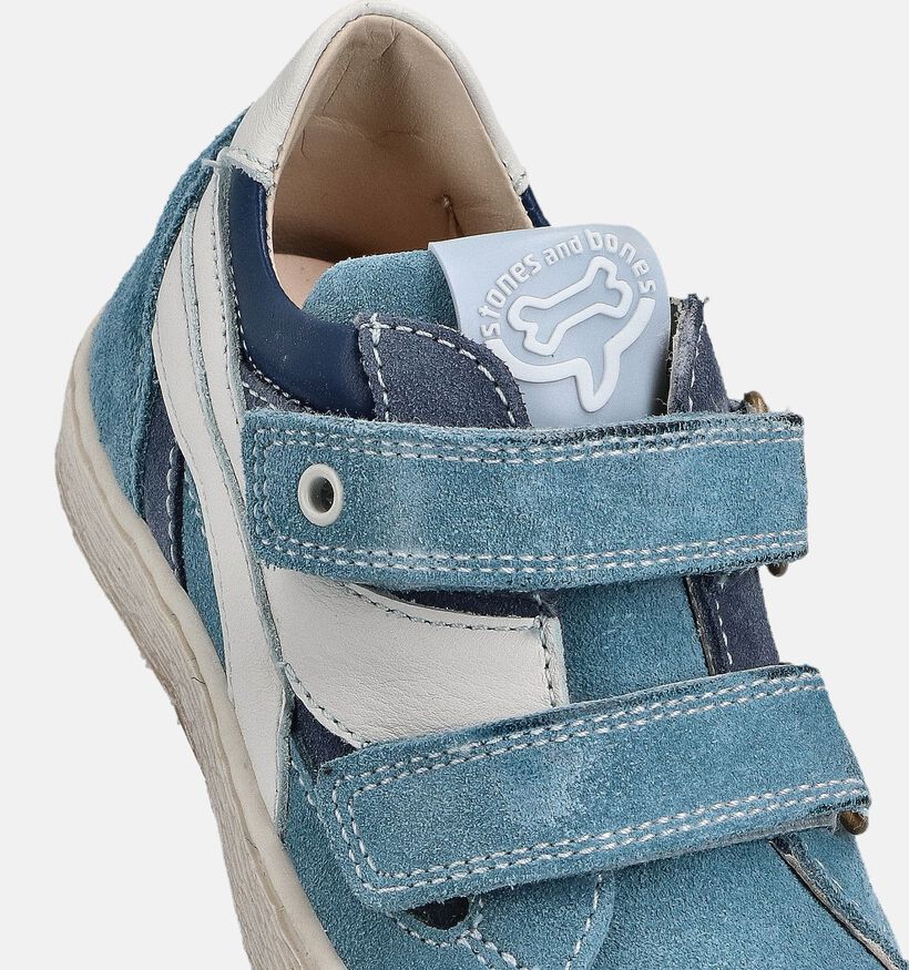 STONES and BONES Goran Blauwe Velcroschoenen voor jongens (369625) - geschikt voor steunzolen