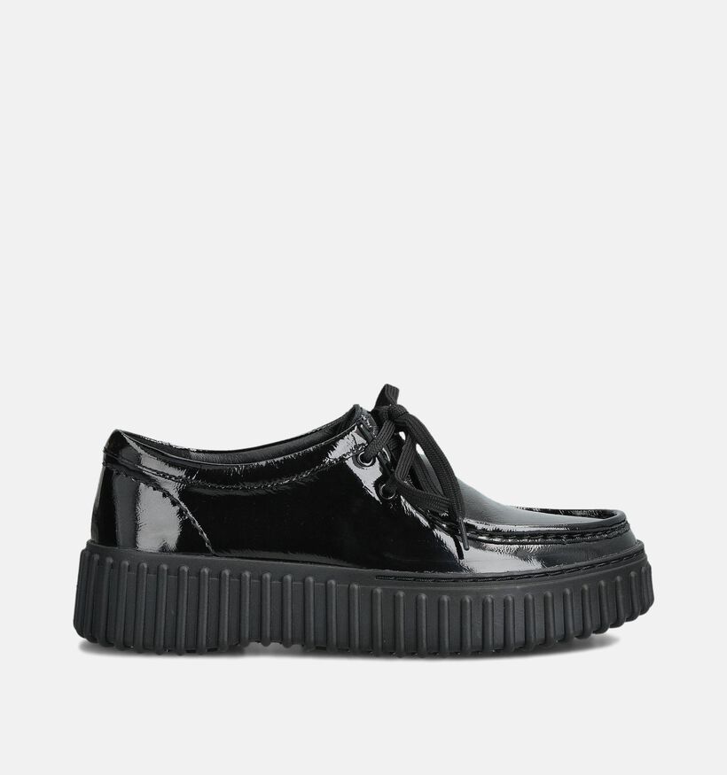 Clarks Torhill Bee Zwarte Lakschoenen voor dames (361956) - geschikt voor steunzolen