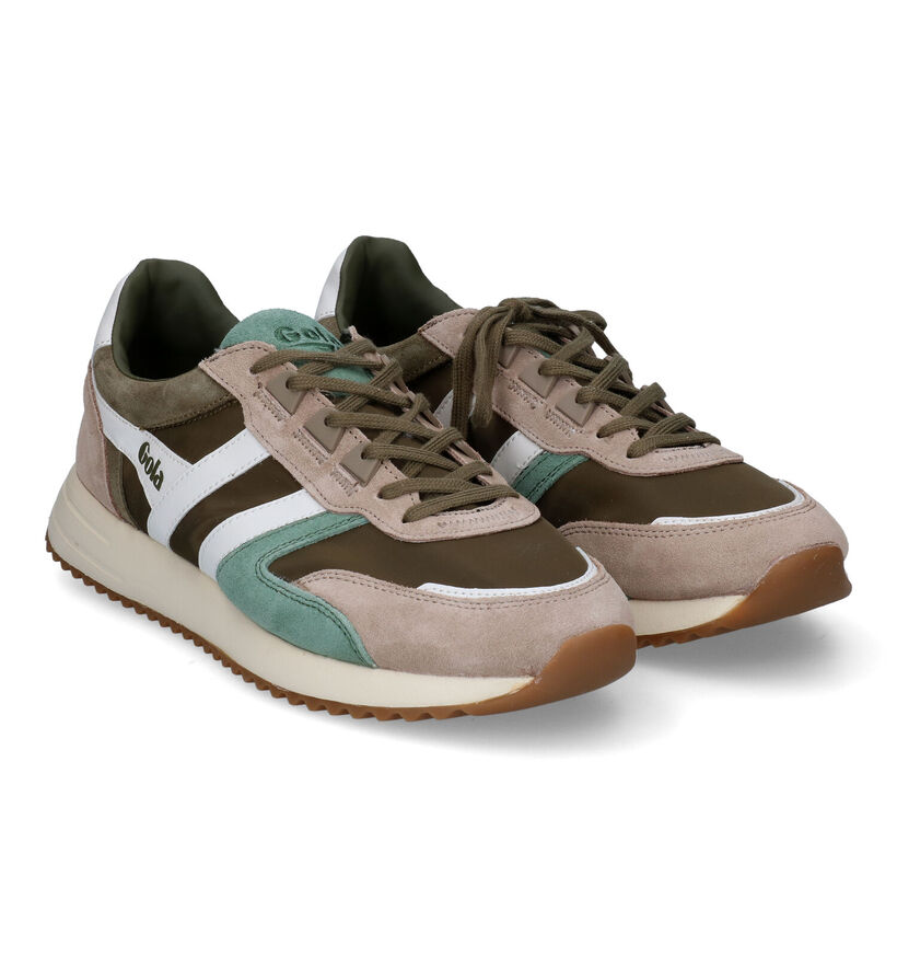 Gola Chicago CMB340 Baskets en Kaki pour hommes (305170) - pour semelles orthopédiques