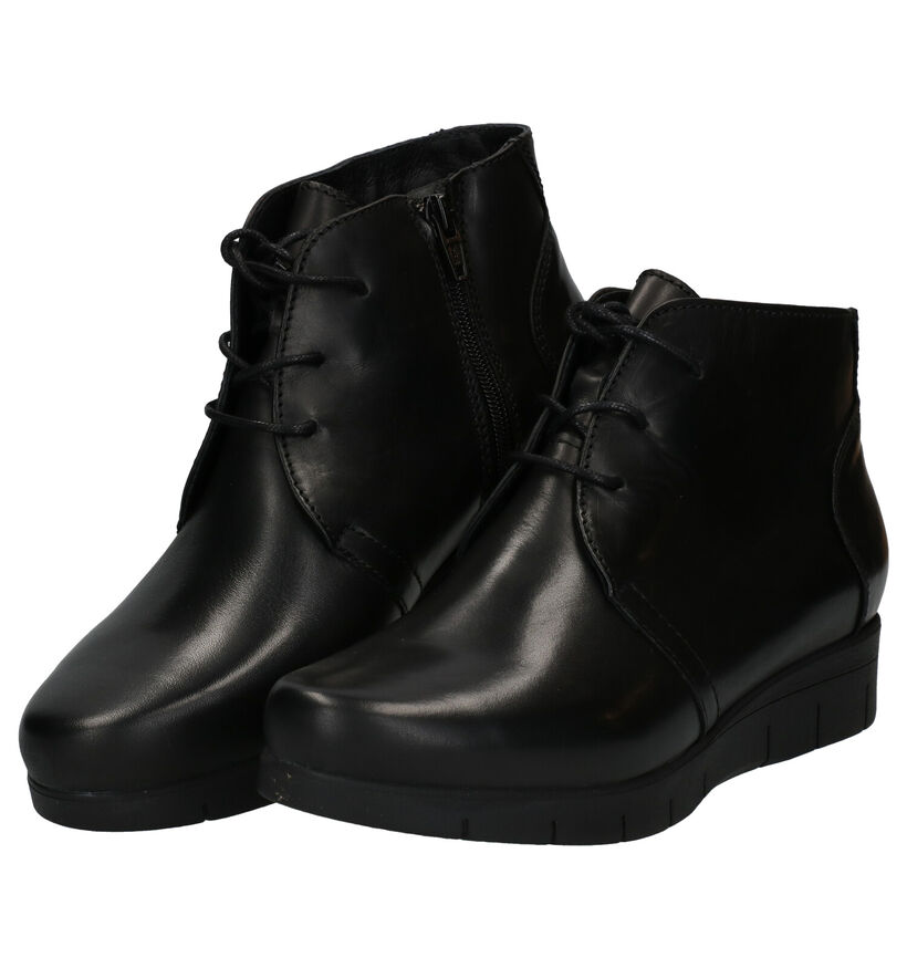 Hush Puppies Gorta Bottillons en Noir en cuir (292705)