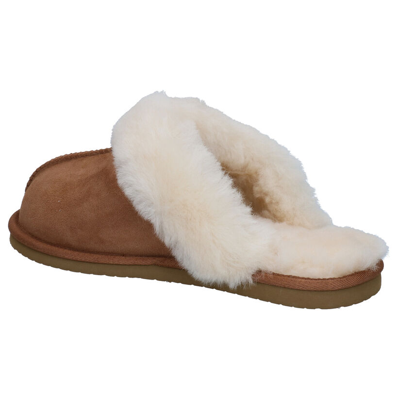 Bullboxer Cognac Pantoffels in wol (292876)