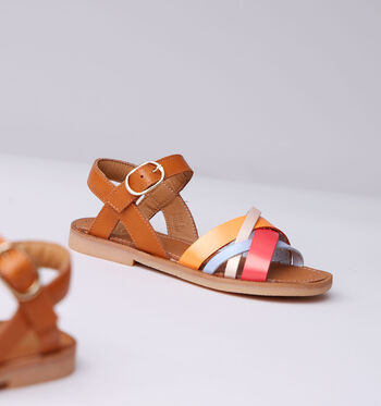 STONES and BONES Sandalen Cognac