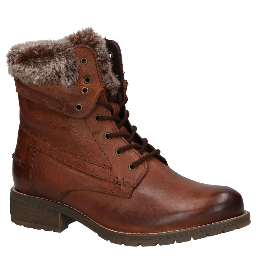 Mario Rossi Cognac Boots in leer (255176)